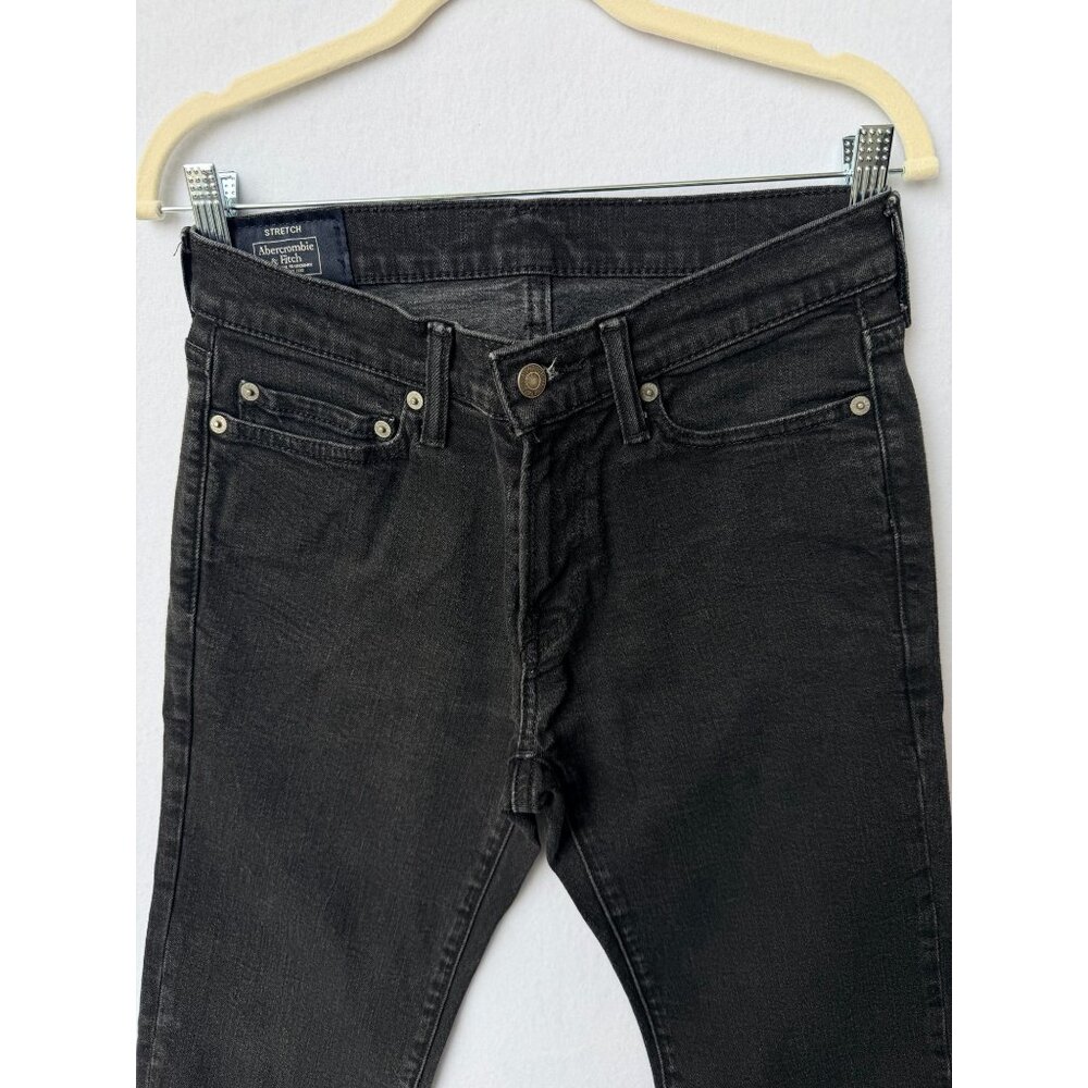 Abercrombie & Fitch Mens Skinny Black Jeans 29x30 Stretch Denim - Picture 10 of 11
